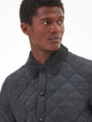 Barbour® Charcoal Grey Heritage Liddesdale Slim Fit Quilted Jacket - Image 4 of 6