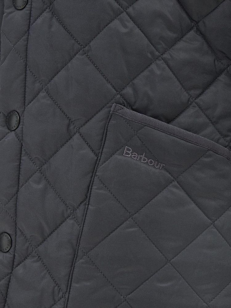 Barbour® Charcoal Grey Heritage Liddesdale Slim Fit Quilted Jacket - Image 6 of 6