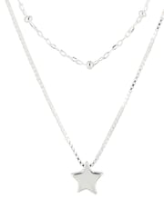 Oliver Bonas Silver Plated Sky Star Charm Layered Necklace - Image 1 of 5