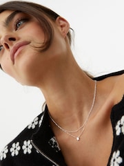Oliver Bonas Silver Plated Sky Star Charm Layered Necklace - Image 5 of 5