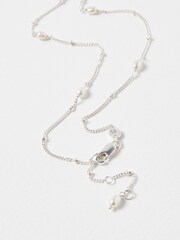 Oliver Bonas Silver Plated Lucy Mila Chain Necklace - Image 2 of 5