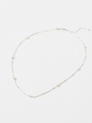 Oliver Bonas Silver Plated Lucy Mila Chain Necklace - Image 4 of 5