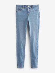 Mid Blue Power Stretch Denim Leggings - Image 3 of 4