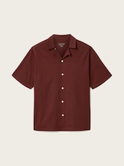 AllSaints Red Hudson Short Sleeve Shirt - Image 6 of 6