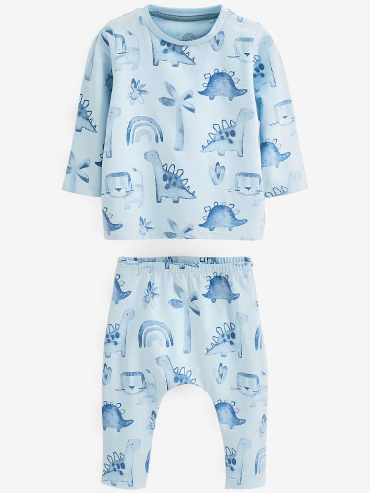 Blue dinosaur Baby T-Shirts And Leggings Set 6 Pack - Image 4 of 5