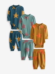 Bright Star Baby Bodysuits And Leggings 6 Piece Set - Image 1 of 4
