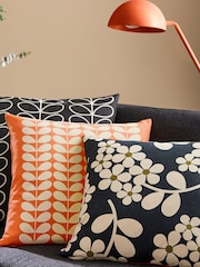 Orla Kiely Blue 100% Cotton Wisteria Cushion - Image 1 of 3