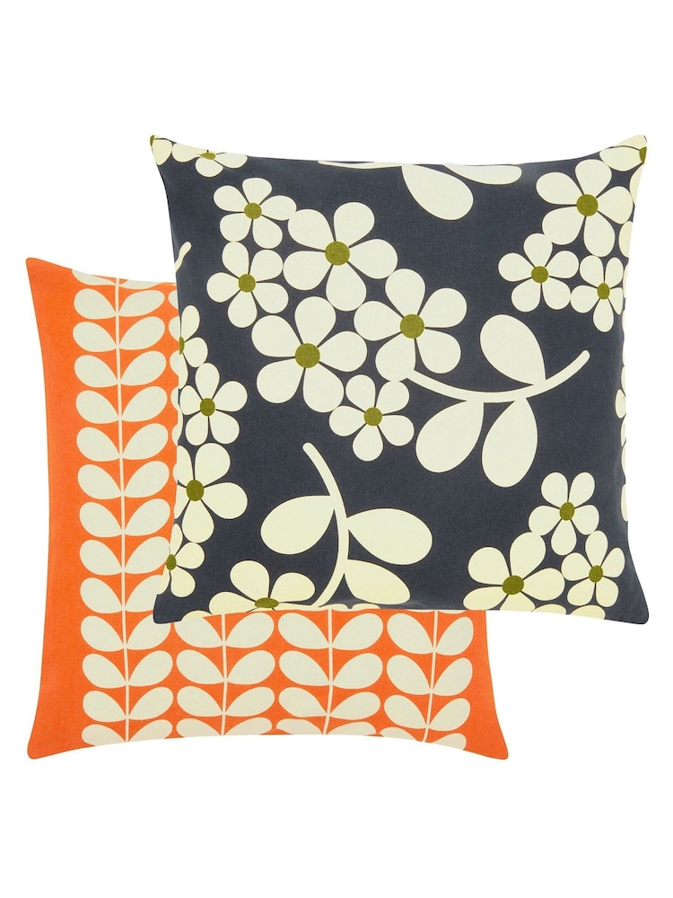 Orla Kiely Blue 100% Cotton Wisteria Cushion - Image 2 of 3