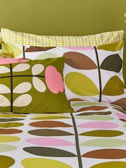 Orla Kiely Set of 2 Green Multi Stem 100% Cotton Pillowcases - Image 2 of 2