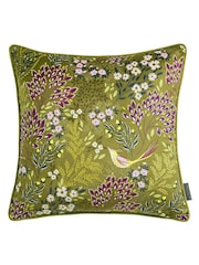 Sara Miller Green Songbird Cushion - Image 4 of 5
