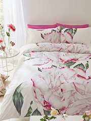Voyage Set of 2 Pink Parcevall Peony 100% Cotton Pillowcases - Image 1 of 3