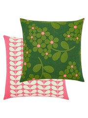 Orla Kiely Green 100% Cotton Wisteria Cushion - Image 2 of 3