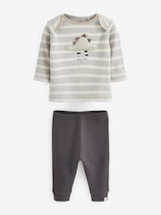 Neutral Dinosaur Baby Top and Leggings 2 Piece Set - Image 1 of 2