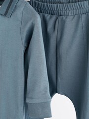Blue Baby Polo Bodysuit And Leggings 2 Piece Set - Image 10 of 16