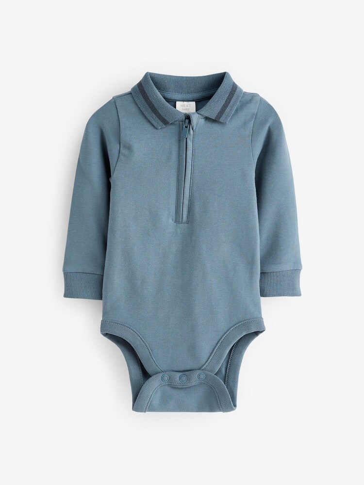 Blue Baby Polo Bodysuit And Leggings 2 Piece Set - Image 9 of 16
