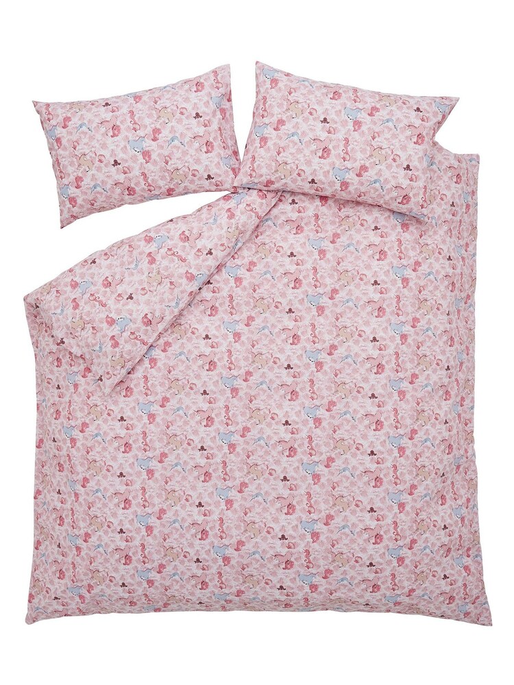 Cath Kidston Pink Unicorn Waves Duvet Cover and Pillowcase Set - Image 2 of 4