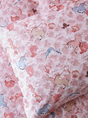 Cath Kidston Pink Unicorn Waves Duvet Cover and Pillowcase Set - Image 3 of 4