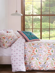 Cath Kidston Pink Paper Birds Duvet Cover and Pillowcase Set - Image 1 of 5