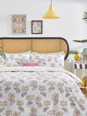 Cath Kidston White Lemon Trees Duvet Cover and Pillowcase Set - Image 1 of 5