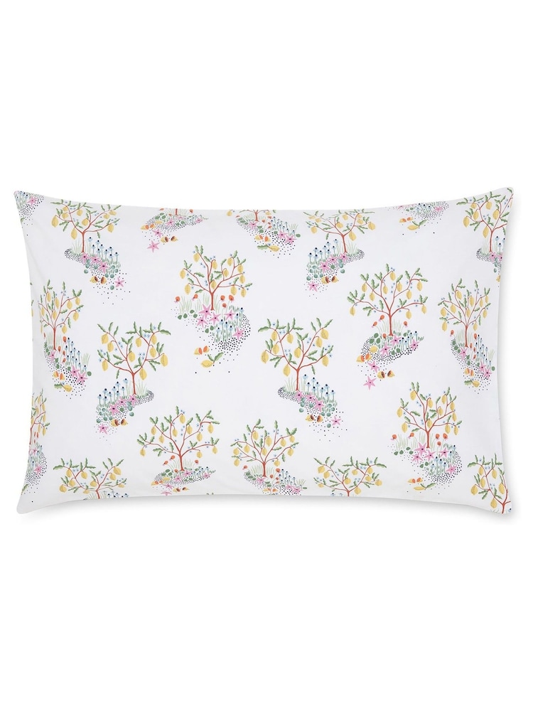 Cath Kidston White Lemon Trees Duvet Cover and Pillowcase Set - Image 5 of 5
