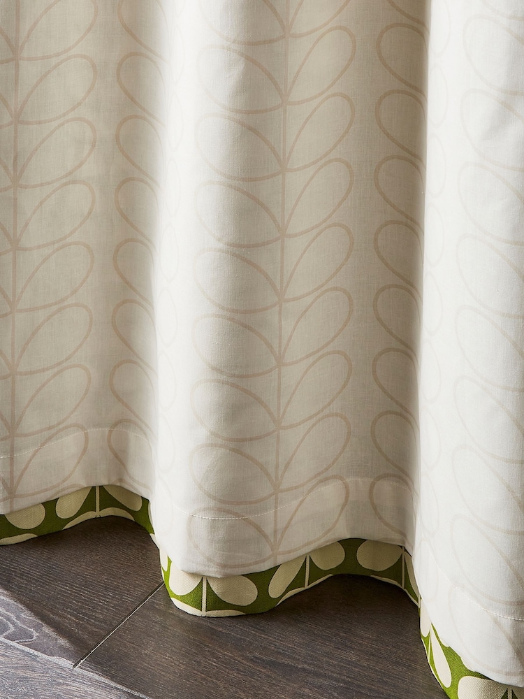 Orla Kiely Pear Green Solid Stem Eyelet Curtains - Image 3 of 3