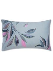 Sara Miller Blue Ornamental Peacock 100% Cotton Duvet Cover and Pillowcase Set - Image 4 of 5
