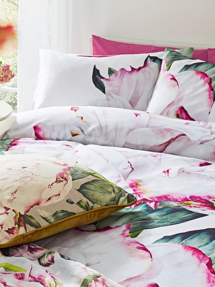 Voyage Pink Parcevall Peony 100% Cotton Duvet Cover and Pillowcase Set - Image 2 of 5