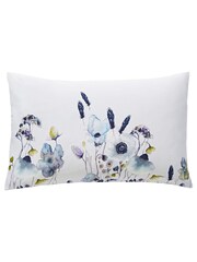 Voyage Blue Hibbertia Crocus 100% Cotton Duvet Cover and Pillowcase Set - Image 4 of 4