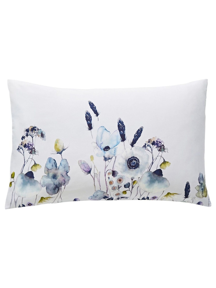 Voyage Blue Hibbertia Crocus 100% Cotton Duvet Cover and Pillowcase Set - Image 4 of 4