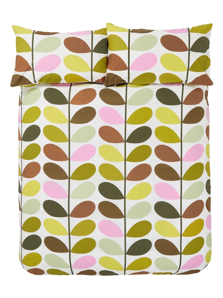 Orla Kiely Green Multi Stem 100% Cotton Duvet Cover and Pillowcase Set - Image 3 of 4