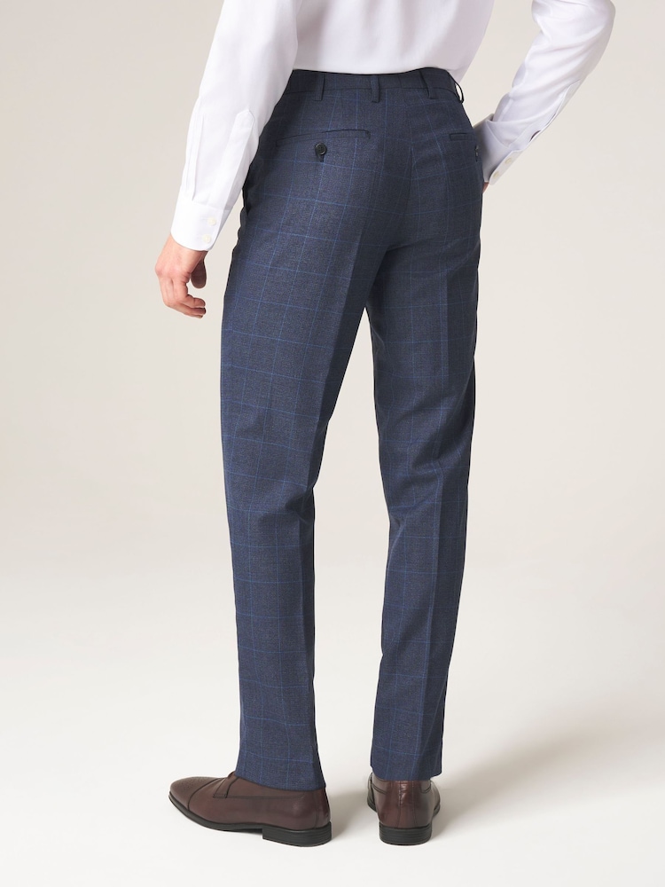 Skopes Blue Tailored Fit Anello Check Suit: Trousers - Image 2 of 5 Skopes Blue Tailored Fit Anello Check Suit: Trousers - Image 2 of 5