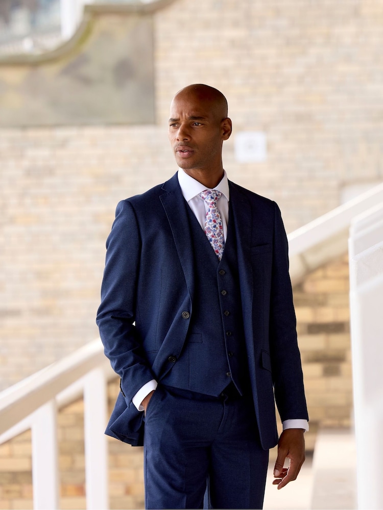 Skopes Navy Blue Tailored Harcourt Suit Jacket - Image 5 of 8