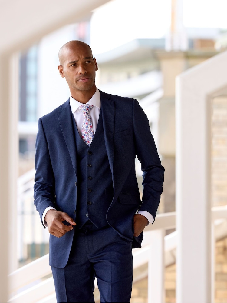 Skopes Navy Blue Tailored Harcourt Suit Jacket - Image 7 of 8