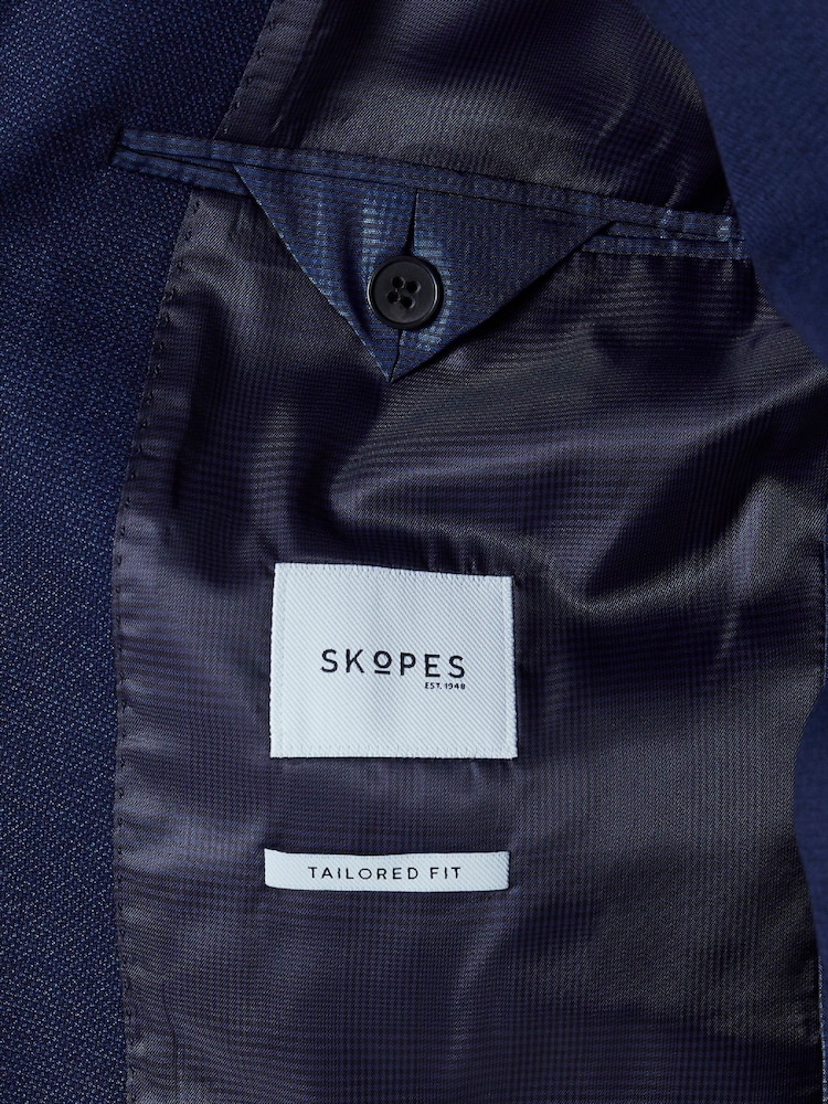 Skopes Blue Tailored Harcourt Suit Jacket - Image 8 of 8