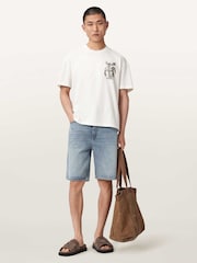 AllSaints White Seraph Short Sleeve Crew Neck T-Shirt - Image 6 of 7