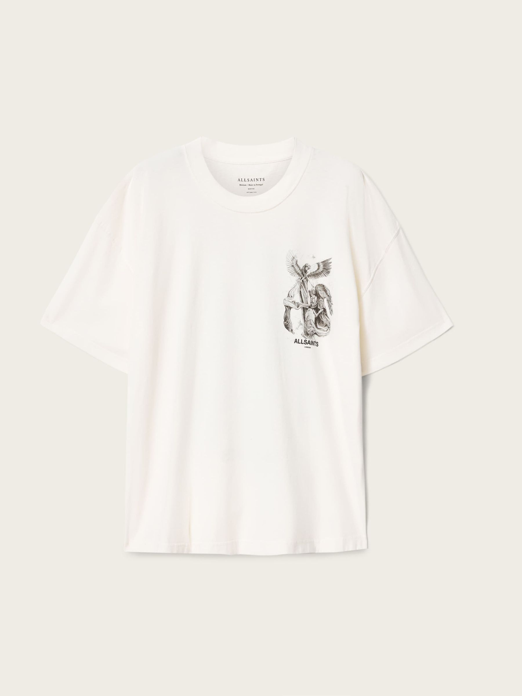 Buy AllSaints White Seraph Short Sleeve Crew Neck T-Shirt from