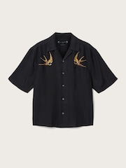 AllSaints Black Avia Short Sleeve Shirt - Image 5 of 5