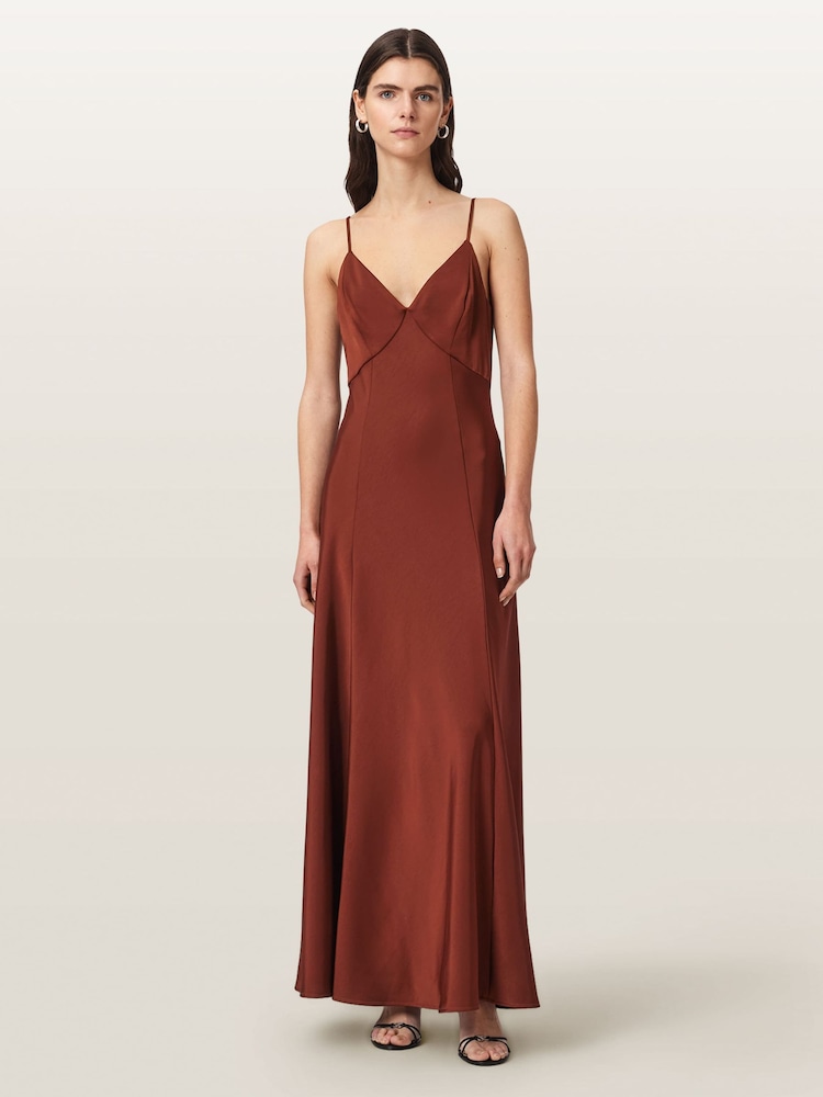 AllSaints Brown Irina Dress - Image 1 of 6 AllSaints Brown Irina Dress - Image 1 of 6
