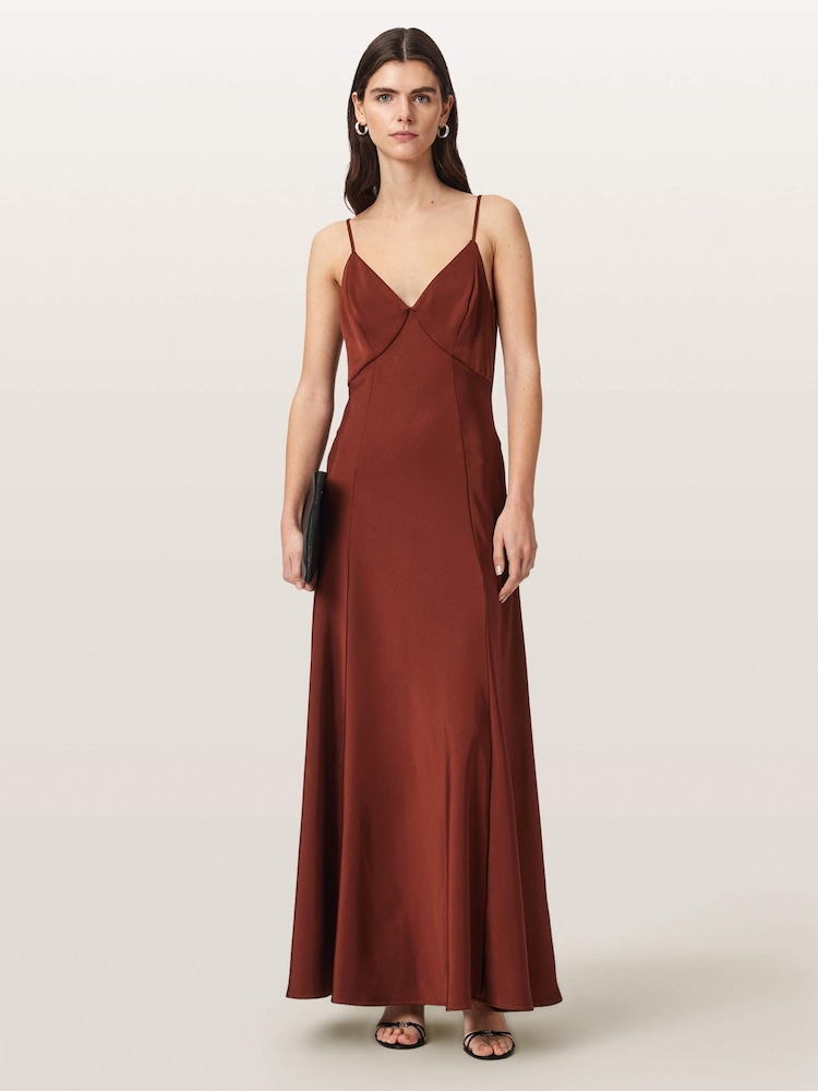 AllSaints Brown Irina Dress - Image 2 of 6 AllSaints Brown Irina Dress - Image 2 of 6