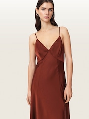 AllSaints Brown Irina Dress - Image 3 of 6
