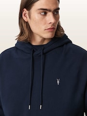 AllSaints Blue Asher Over The Head Hoodie - Image 3 of 7