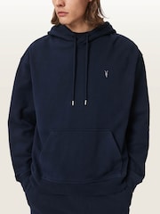 AllSaints Blue Asher Over The Head Hoodie - Image 4 of 7