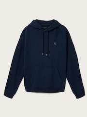AllSaints Blue Asher Over The Head Hoodie - Image 7 of 7