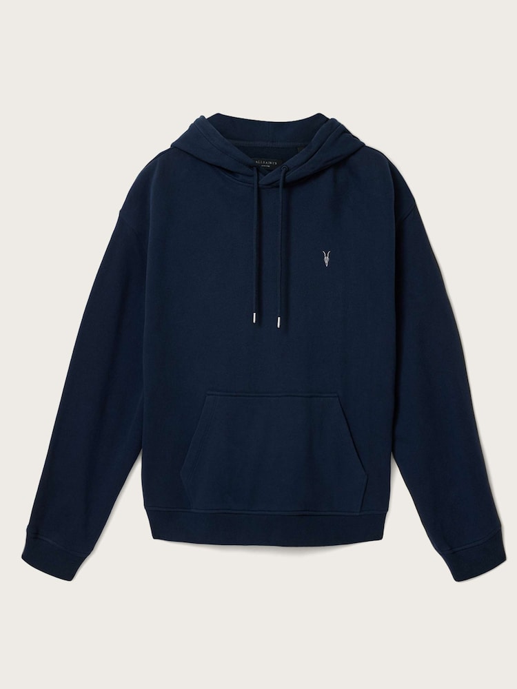 AllSaints Blue Asher Over The Head Hoodie - Image 7 of 7 AllSaints Blue Asher Over The Head Hoodie - Image 7 of 7
