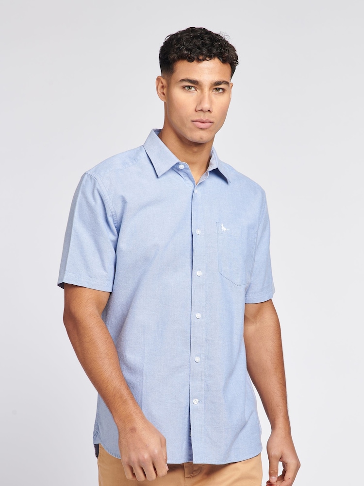 Jack Wills Blue 100% Cotton Stapleton Oxford Shirt - Image 1 of 6
