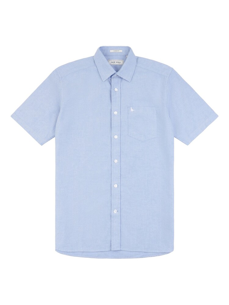 Jack Wills Blue 100% Cotton Stapleton Oxford Shirt - Image 5 of 6