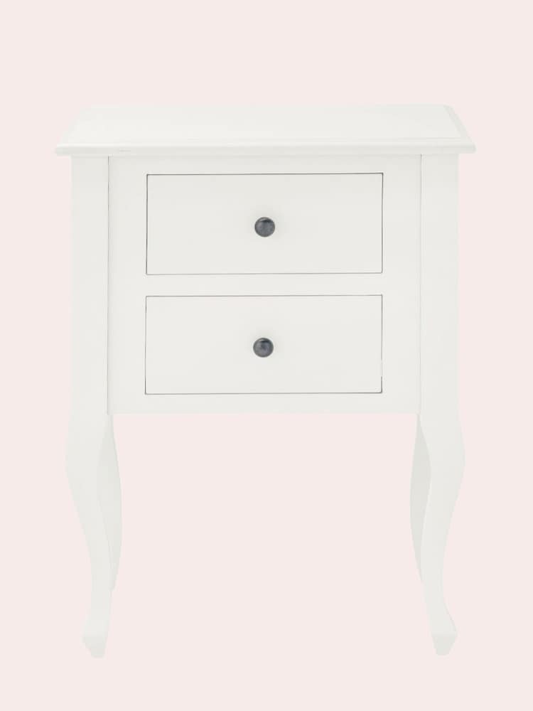 Laura Ashley White Rosalind 2 Drawer Side Table - Image 2 of 2