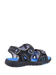 Hush Puppies Mario Black Quarter Strap Sandals - Image 3 of 4