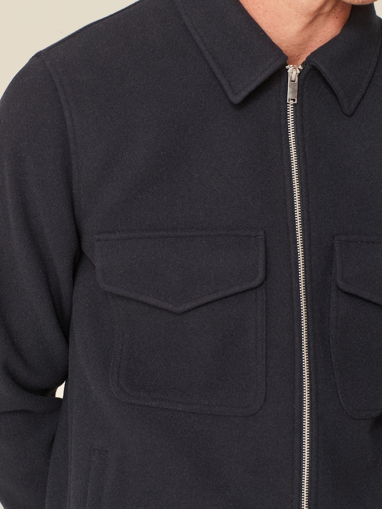 Navy Blue Trucker Jacket - Image 5 of 10