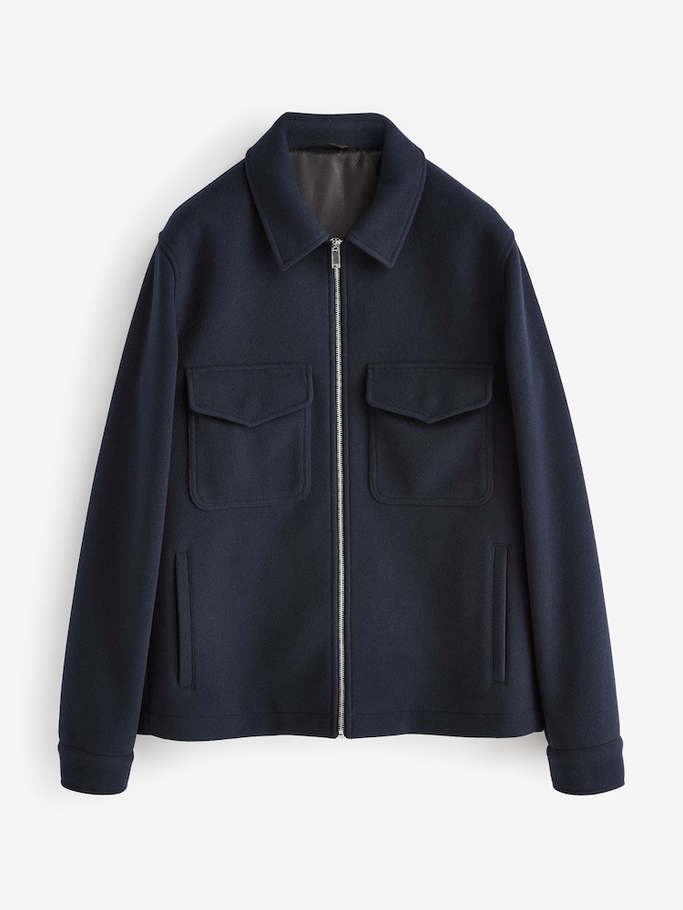 Navy Blue Trucker Jacket - Image 6 of 10